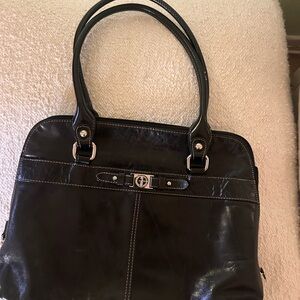 Giani Bernini Black Leather Shoulder Bag